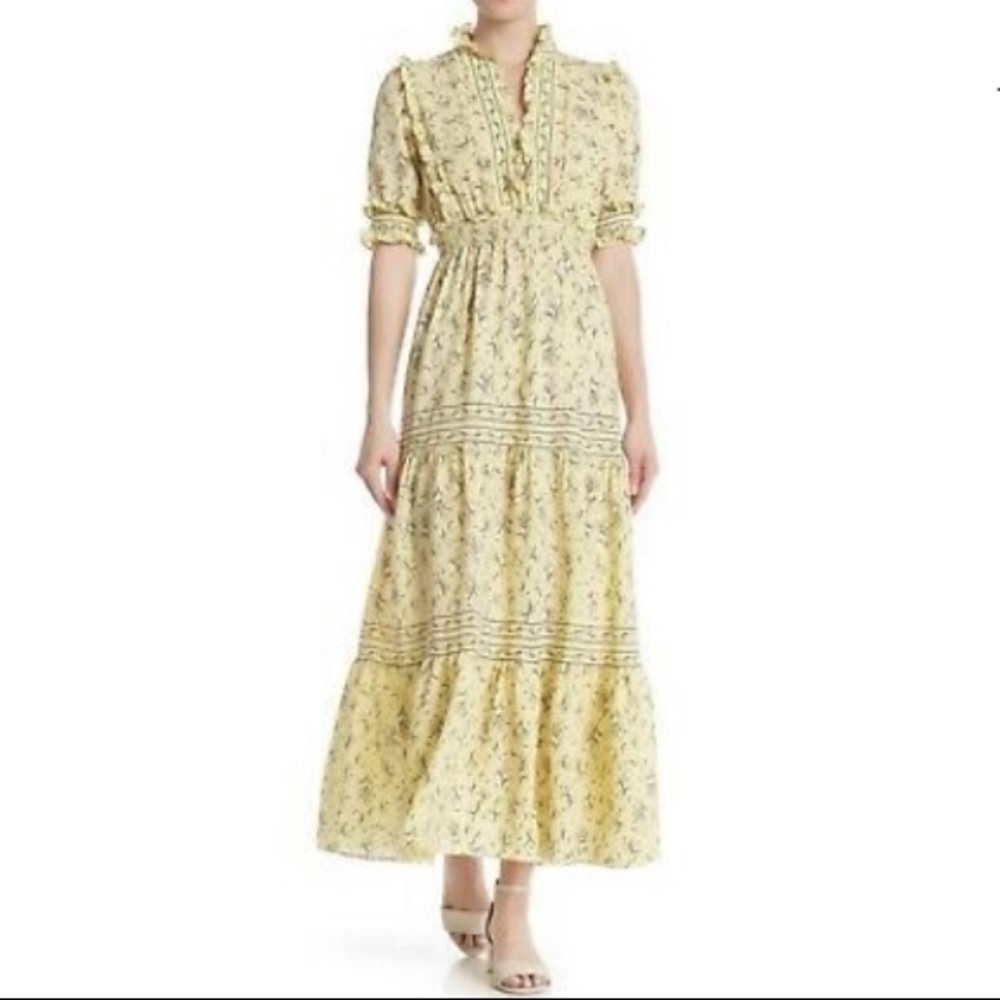 Max Studio long yellow dress